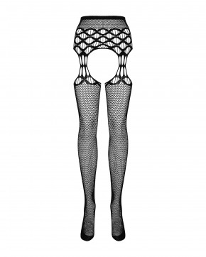 Garter Stockings Czarne, Bielizna Erotyczna Damska Obsessive S816