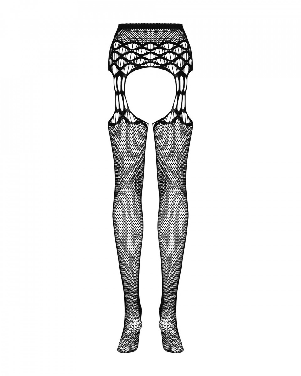 Garter Stockings Czarne, Bielizna Erotyczna Damska Obsessive S816