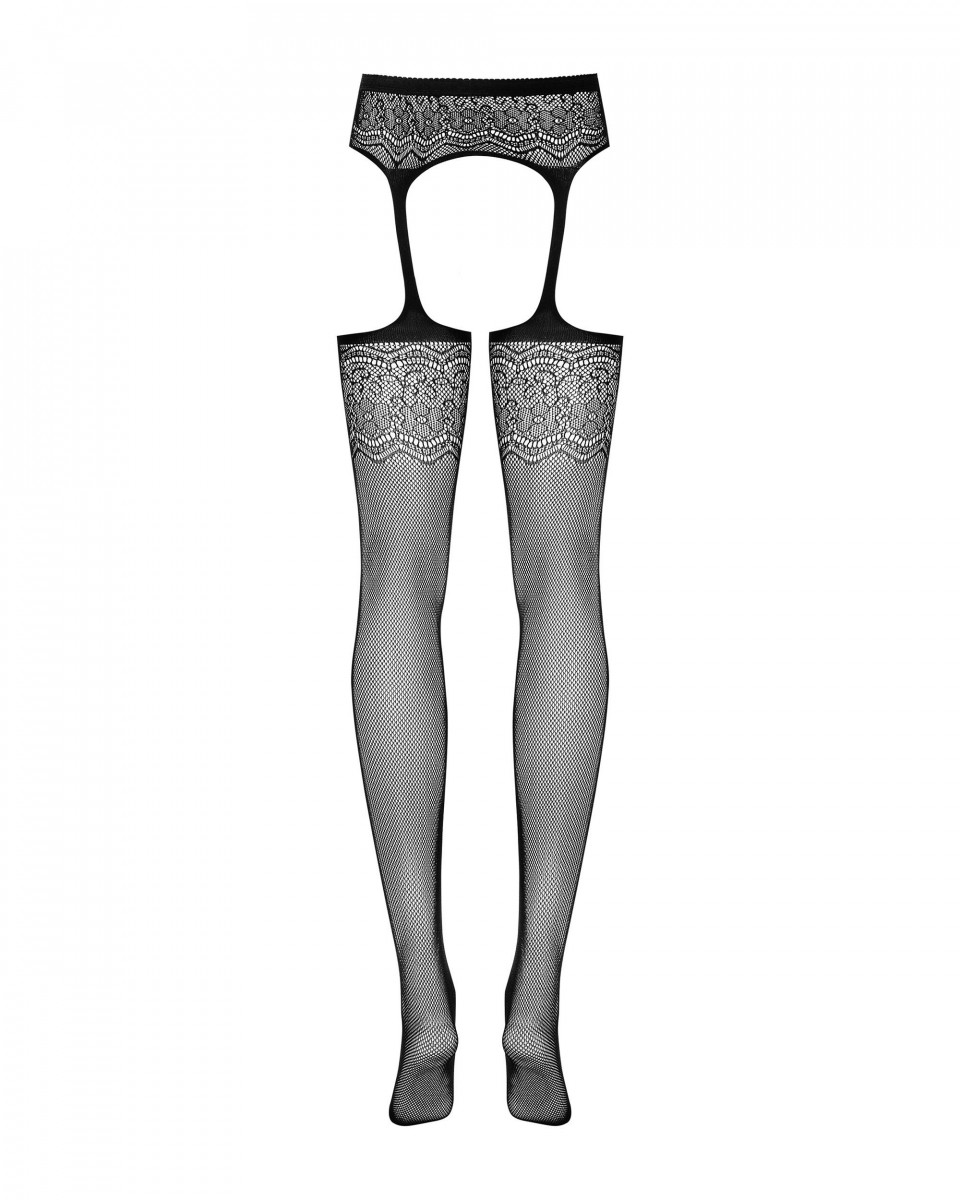 Garter Stockings, Czarne, Erotyczne, Obsessive S207